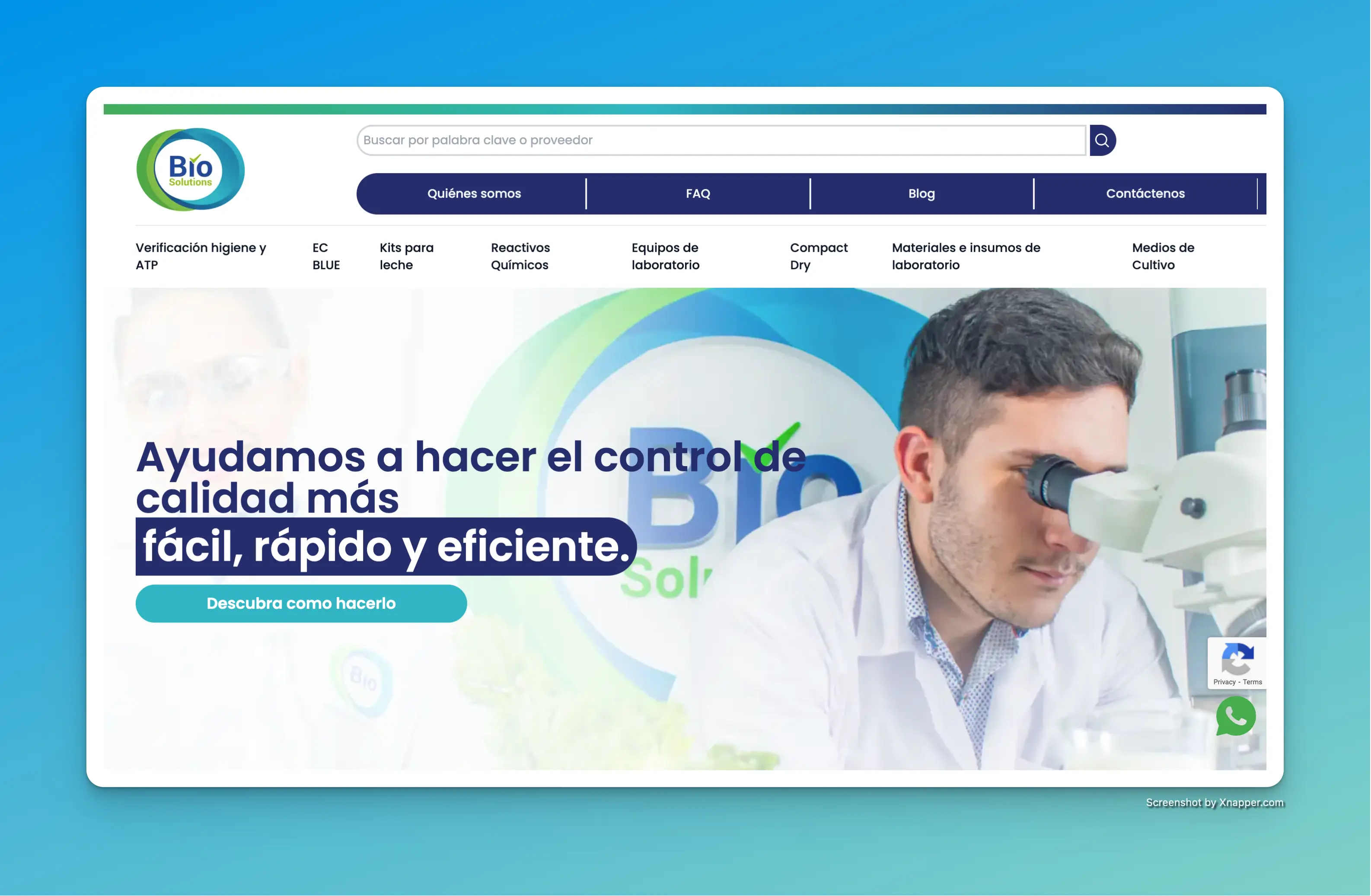 imagen del proyecto Biosolutions - soluciones para el análisis microbiológicos y aseguramiento de la calidad